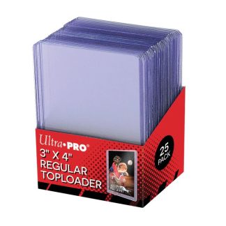 ULTRA PRO 3 x 4 Clear Regular Toploaders (25ct) for Standard Size Cards